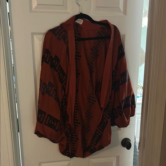 Universal Thread Orange and Black Open Cardigan - Picture 1 of 3